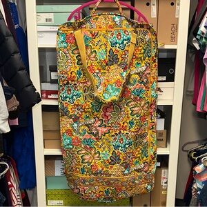 Vera Bradley Yellow and Red Travel Bag with Vibrant Patterns